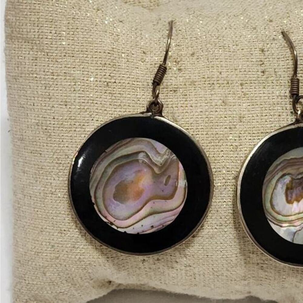 Abalone Mexico Sterling silver drop earrings - Picture 2 of 6